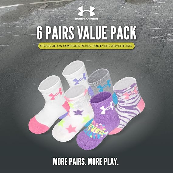 🎀 Lilac girls Multi Pack Quarter Sock